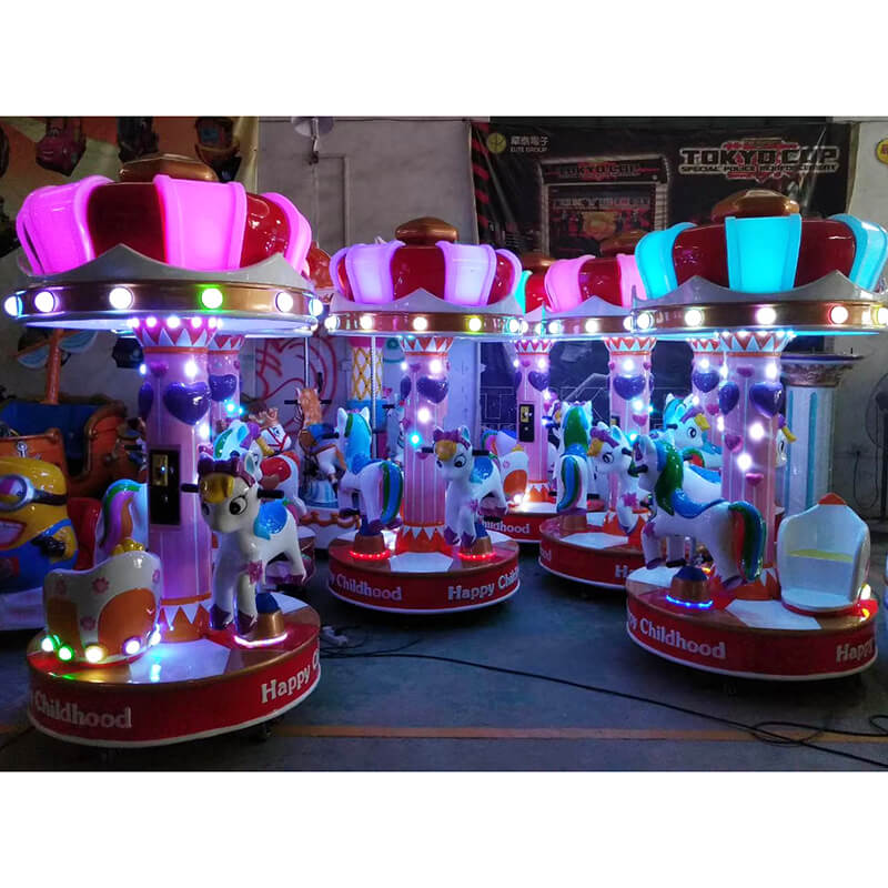 Coin Operated Children Atmosphere Colors Happy Time Spin Game Seat  Interactive Merry Round - China Carousels and Carousel Horse price